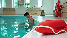 Blonde MILF Mommy Begs College Stud to Creampie Her Dripping Pussy!