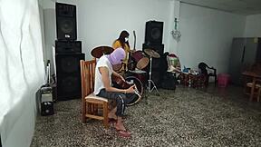 Sexy music teacher makes horny student explode with her curves!