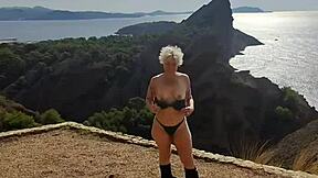 Jaime's Outdoor Lingerie Tease In Nature
