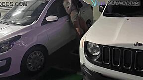 karenkiss blows valet in party lot before cuckold