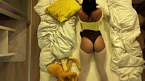 neighbor girl teasin her tight pussy as u get ready for bed...