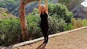 Jaime's Outdoor Lingerie Tease In Nature