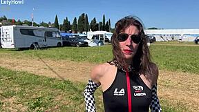 Lety flashes her curves during wild Imola Italy camping adventures episode 4