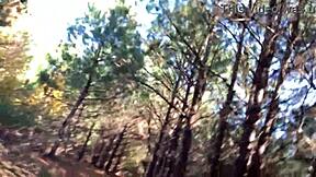 clitlicker662 flashes wet pussy outdoors forest orgasm update 23