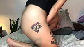 Emo Camgirl Shoves 9.5 Inch Dildo Deep into Her Tight Ass for Viewers