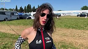 Lety flashes her curves during wild Imola Italy camping adventures episode 4