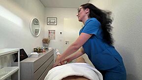 one towel slip in the hospital and she's deepthroating your cum-covered cock