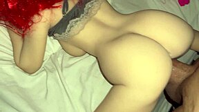 Perfect Redhead Big Ass Shakes While Petite Pussy Takes Monster Cock Deep