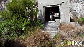 punk slut bends for dp anal cowgirl in outdoor mmf all holes threesome