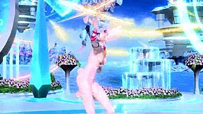 hatsune miku's huge tits ass explode from nude rabbit diva costume