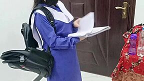Pakistani Schoolgirl Loses Virginity to Stepdad's Huge Cock