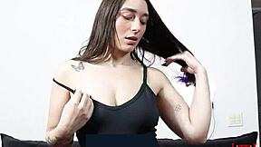 perfect pawg novinha slams tight pussy ass then squirts house clean