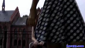 Glamour Milf Fingers Ebony Babe's Wet Pussy in Heels and Stockings