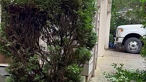 NakedMan15 Exposes Ass and Cock in Outdoor Garden Flashing