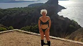 Jaime's Outdoor Lingerie Tease In Nature