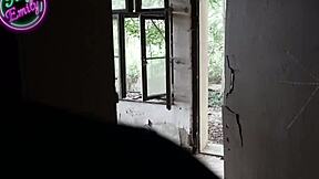 I'm tiny Emily the petite German teen seducing stranger in Halloween roleplay fuck