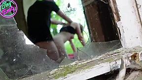 I'm tiny Emily the petite German teen seducing stranger in Halloween roleplay fuck