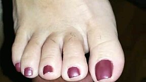 Creamy Toes and Feet Drenched in Hot Cum Blast