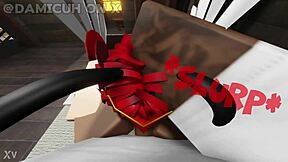 femboy's fat ass grinds and sucks throbbing cock seductively