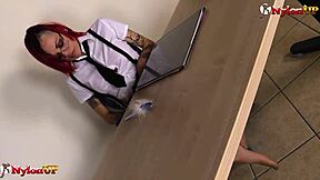 oh fuck my tattooed collegegirl pantyhose dildo play is insane!