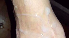 Creamy Toes and Feet Drenched in Hot Cum Blast