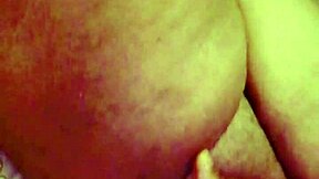 Shaved pussy milf spreads hairless lips wide open