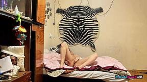 russian blonde fingers tight wet pussy on secret homemade tape