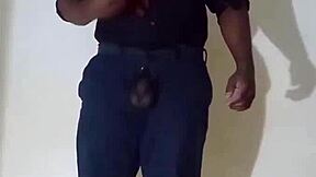 Shaved solo styles dressing up for adult social media fashion showcase