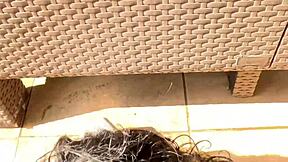 Stepdad spots my yoga pose and craves my tight young pussy lips?