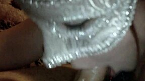 Watch this masked wife slut deepthroat like a pro amateur blowjob queen