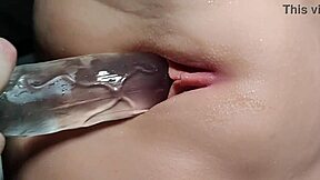 Cute Fuck Doll's Shaved Pussy Teased Up Close Before Double Penetration