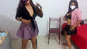 these 18yo students and slutty friends dance sexy in lingerie for bfs