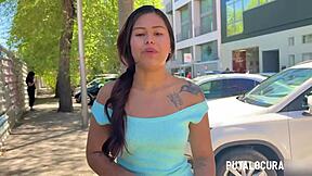 imagine a horny teen catching her sensual latina neighbor then strapon fucking that wet pussy senseless