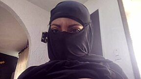 Arab Milf In Niqab Masturbates Dripping Pussy To Rough Squirting Orgasm Webcam