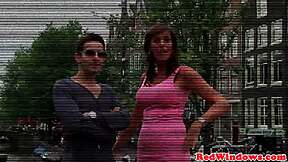 Hey tourists, real Amsterdam hookers suck and fuck in hot FFM threeway 😍👠💦