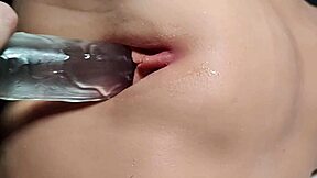 Cute Fuck Doll's Shaved Pussy Teased Up Close Before Double Penetration