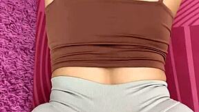 POV accidentally doggystyle fucks step sis big tits while helping her yoga stretch moans