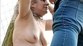 feeling her total submission as my farm slave gulps down my uro pipe