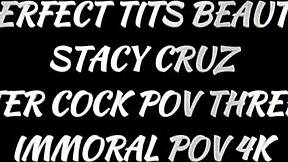 stacy cruz pawg creampied two fat cock monsters mmf big natural tits choking deepthroat pov