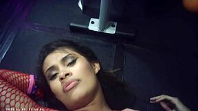 behind the scenes with glasses asian babe backstage fun