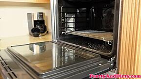 Glam Babe Ass Fucked While She Rubs Her Trimmed Pussy