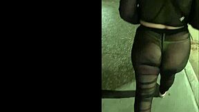 WOW sexy milf wife struts public hotel in sheer thong outfit!
