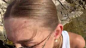 i suddenly crave risky beach blowjob on boyfriend's huge cock with cumshot