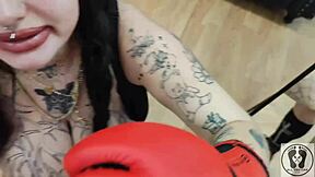 Curvy brunette deedee love workouts turn into juicy blowjob with monster cock tease