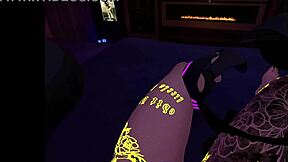 Synth and angel goddess share intimate furry romance night