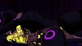 Synth and angel goddess share intimate furry romance night