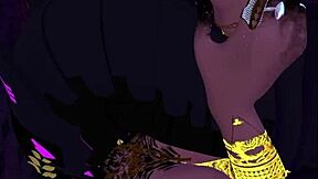 Synth and angel goddess share intimate furry romance night