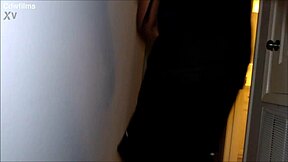 burglar caught breaking in seduced by curvy ebony lady's oiled ass