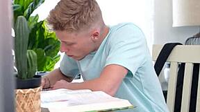 i love sucking stepbro's monster cock deep before he fucks my tight teen pussy