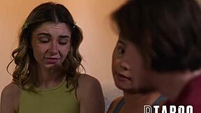 stepmom joins step-siblings for taboo blowjob and hardcore fuck!